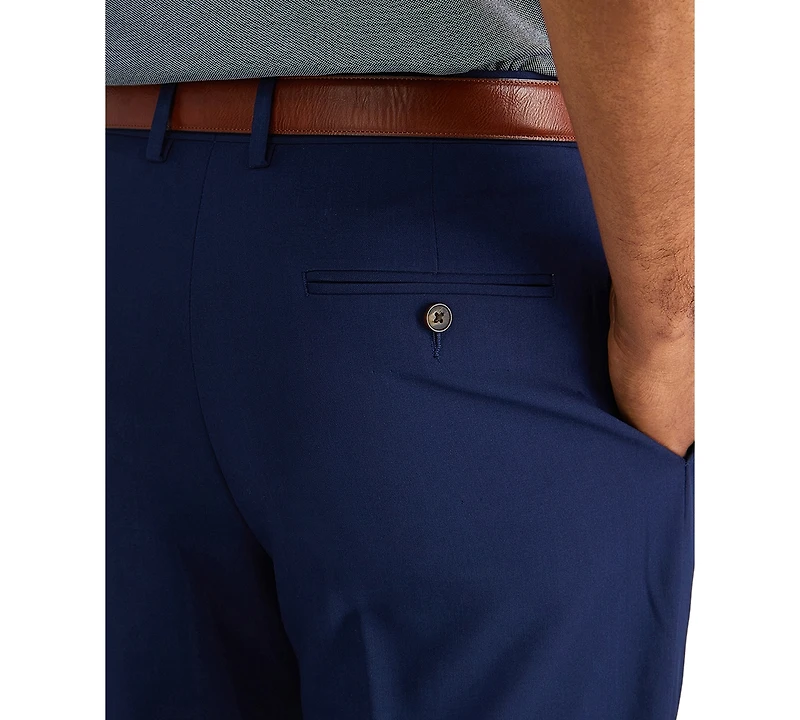 Haggar Men's Premium Comfort Stretch Classic-Fit Solid Pleated Dress Pants