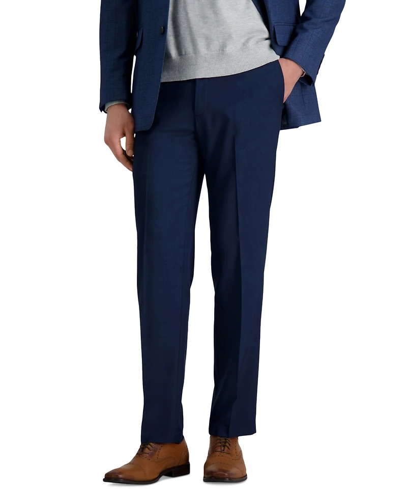 Haggar Men's Premium Comfort Straight-Fit 4-Way Stretch Wrinkle-Free Flat-Front Dress Pants