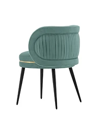 Manhattan Comfort Kaya Pleated Velvet Upholstered Dining Chair