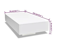 Coffee Table High Gloss White