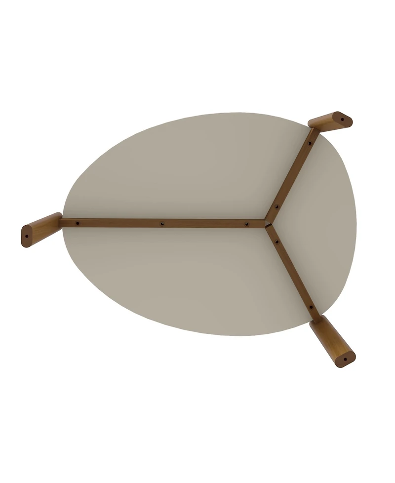 Manhattan Comfort Gales 32.44" Medium Density Fiberboard Mid-Century Modern Coffee Table
