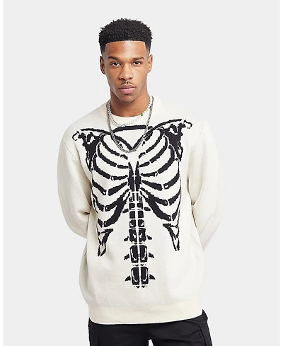Xxiii Mens Isaac Knit Skeleton Sweater