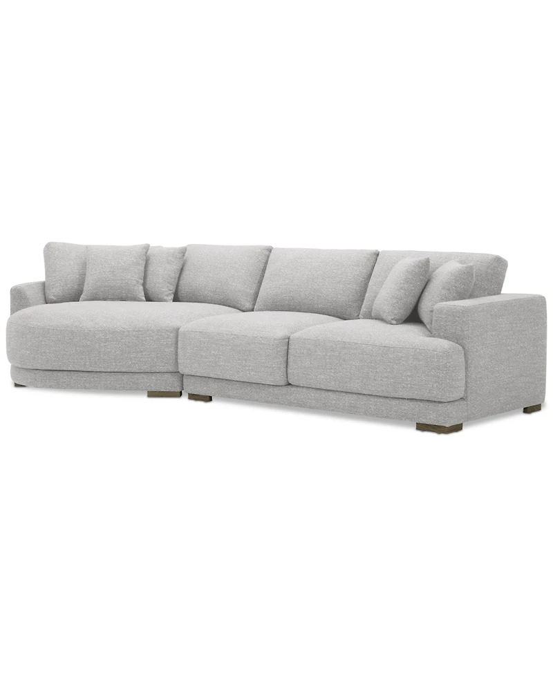 Closeout! Vasher 135" 2-Pc. Fabric Sectional with Cuddler, Created for Macy's