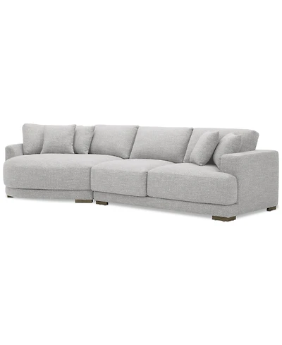 Closeout! Vasher 135" 2-Pc. Fabric Sectional with Cuddler, Created for Macy's