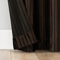 Cascade Pleated Velvet Blackout Grommet Curtain Panel