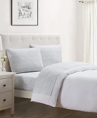 Tahari Home Scroll 100% Cotton Flannel 4-Pc. Sheet Set, Full