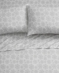 Tahari Home Snowflake 100% Cotton Flannel 4-Pc. Sheet Set, Full