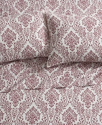 Tahari Home Damask 100% Cotton Flannel 3-Pc. Sheet Set, Twin