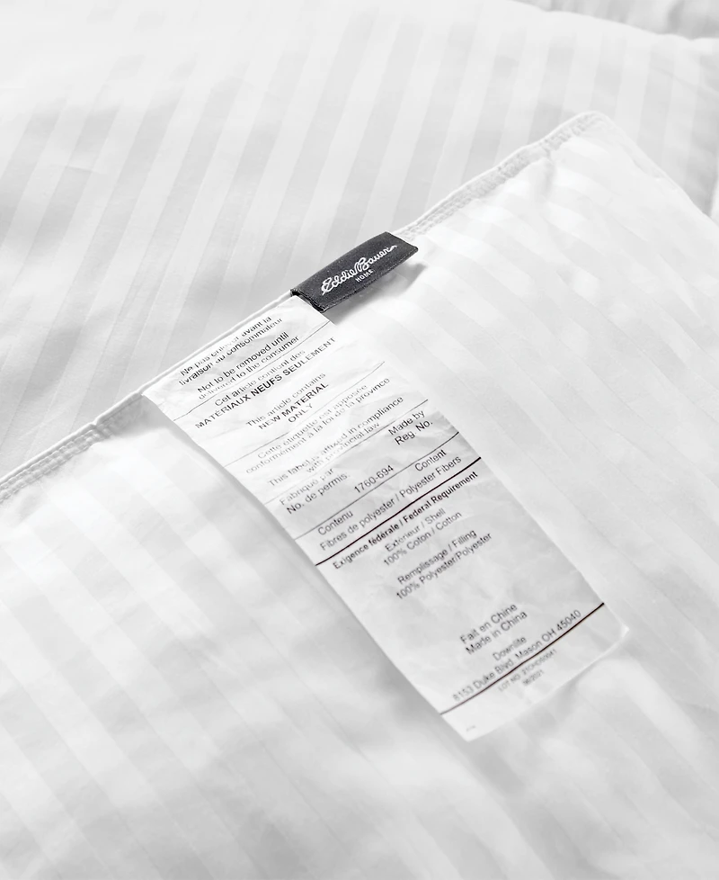 Eddie Bauer All Seasons 400 Thread Count Down Alternative Striped Luxury Oversized Duvet Insert