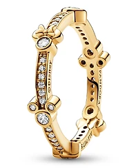Pandora Disney Cubic Zirconia Mickey Mouse Minnie Mouse Ring