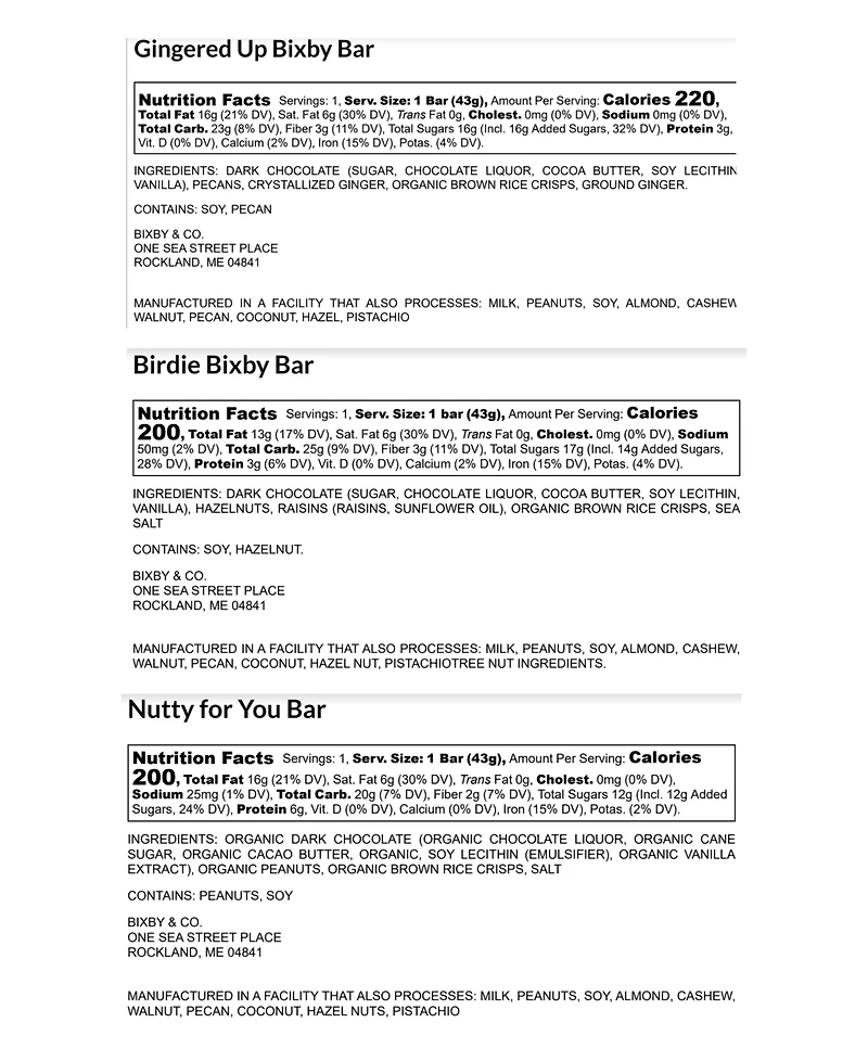 Bixby Chocolate Bixby Bar Gift Box, Set of 12 Bars