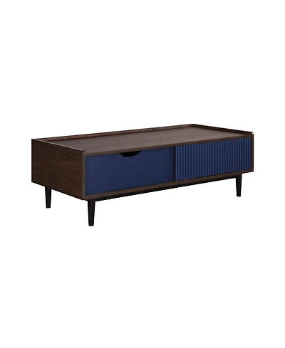Manhattan Comfort Duane 47.24" Ribbed 1-Drawer Coffee Table