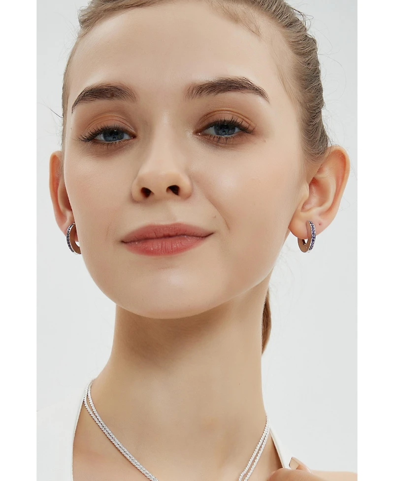 Adara Cubic Zirconia Hoop Earrings