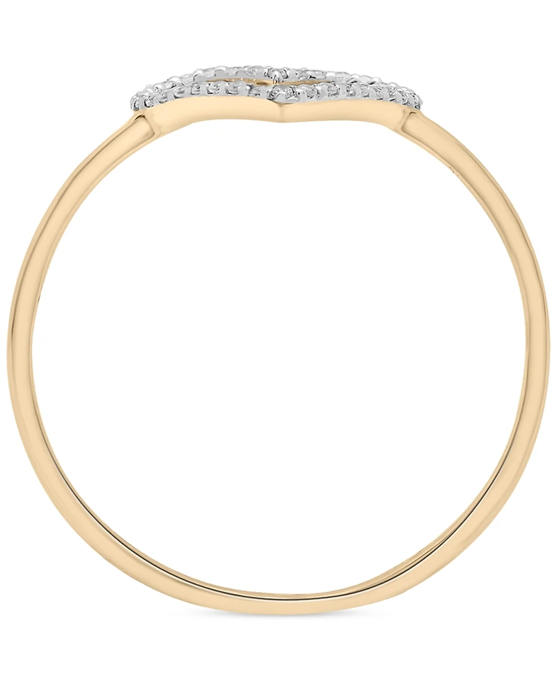 Wrapped Diamond Open Heart Ring (1/20 ct. t.w.) in 10k Gold, Created for Macy's