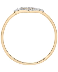 Wrapped Diamond Open Heart Ring (1/20 ct. t.w.) in 10k Gold, Created for Macy's