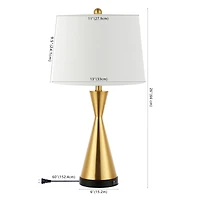 Jonathan Y Colton Classic French Country Iron Led Table Lamp with Usb Charging Port (Set of 2)