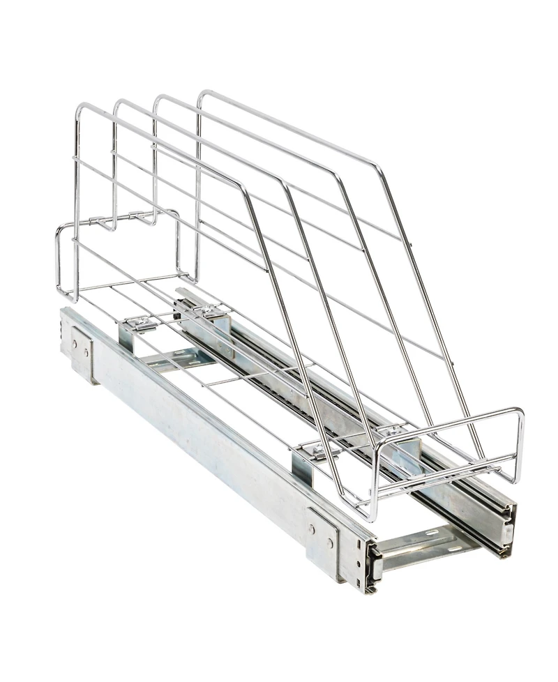 Household Essentials Glidez Plated Steel Pull-Out, Slide-Out Storage Organizer for Cookware and Bakeware