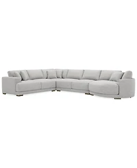 Closeout! Vasher 166" 4-Pc. Fabric Sectional Sofa with Cuddler, Created for Macy's