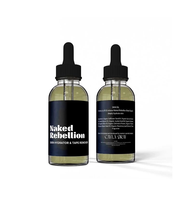 Naked Rebellion Women's The Nudist Kit: Nude Shade Sweat-Proof Boob Tape, Skin Hydrator and Tape Remover Body Oil & Reusable Nipple Stickies