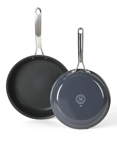 Martha Stewart Collection Lockton Aluminum 2 Piece Fry Pan Set