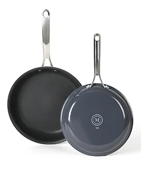 Martha Stewart Collection Lockton Aluminum 2 Piece Fry Pan Set
