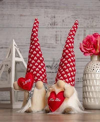 Northlight 13" Lighted Boy Valentine's Day Gnome with Kiss Me Heart