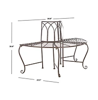 Abia Wrought Iron 50 Inch W Outdoor Tree Bench
