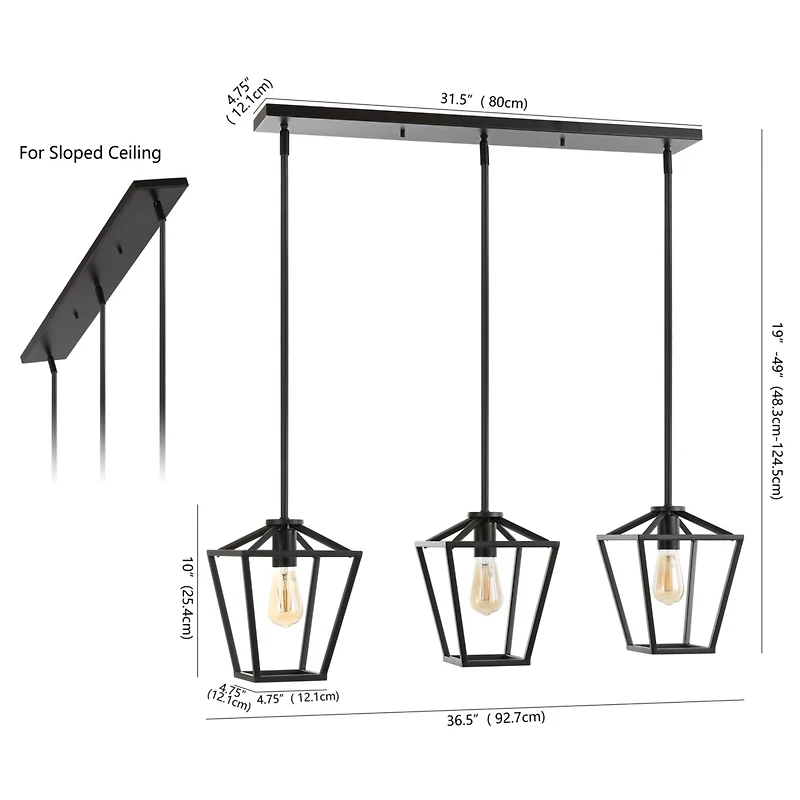 Jonathan Y Grace Industrial Farmhouse Led Pendant
