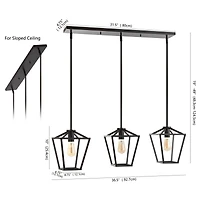 Jonathan Y Grace Industrial Farmhouse Led Pendant
