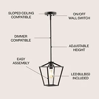 Grace Industrial Farmhouse Led Pendant