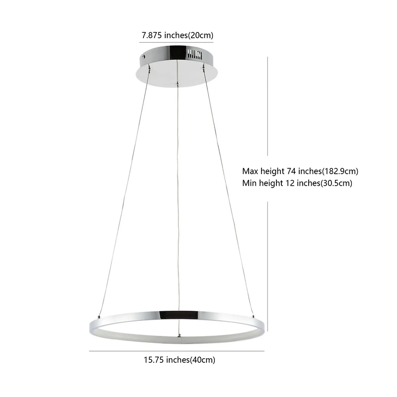 Jonathan Y Brice Modern Contemporary Iron Integrated Led Pendant