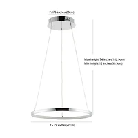 Jonathan Y Brice Modern Contemporary Iron Integrated Led Pendant