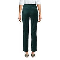Lands' End Women's Velvet High Rise Pin tuck Pencil Ankle Pants