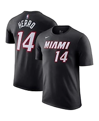 Men's Nike Tyler Hero Black Miami Heat Icon 2022/23 Name and Number T-shirt