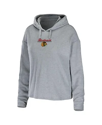 Women's Wear by Erin Andrews Heather Gray Chicago Blackhawks Logo Pullover Hoodie and Pants Sleep Set