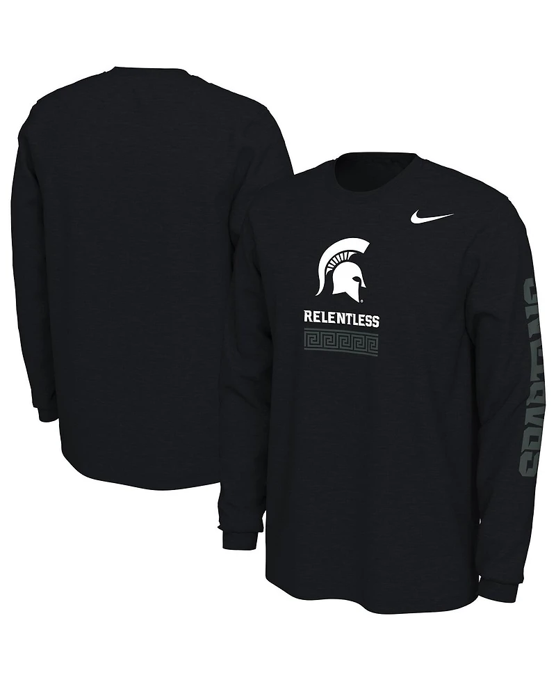 Men's Nike Black Michigan State Spartans Alternate Long Sleeve T-shirt