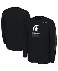 Men's Nike Black Michigan State Spartans Alternate Long Sleeve T-shirt
