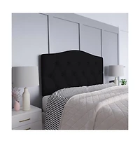 Arched Queen Button Tufted Upholstered Headboard