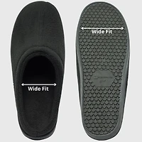 Alpine Swiss Mens Memory Foam Fleece Clog Slippers Wide Warm Slip On House Shoes