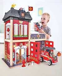 Hape Tri-level Wooden Fire Station