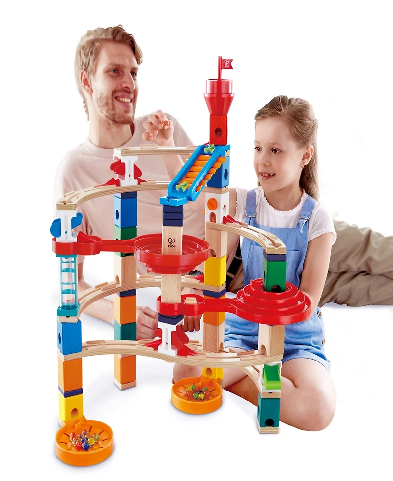 Hape Super Spiral Quadrilla Marble Run Construction