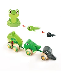 Hape Pull-Along Frog Family Toddler Toy