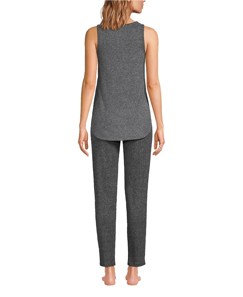 Lands' End Women's Cozy 3 Piece Pajama Set