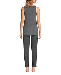 Lands' End Women's Cozy 3 Piece Pajama Set