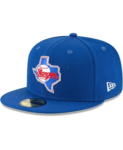 Men's New Era Blue Texas Rangers Cooperstown Collection Wool 59FIFTY Fitted Hat