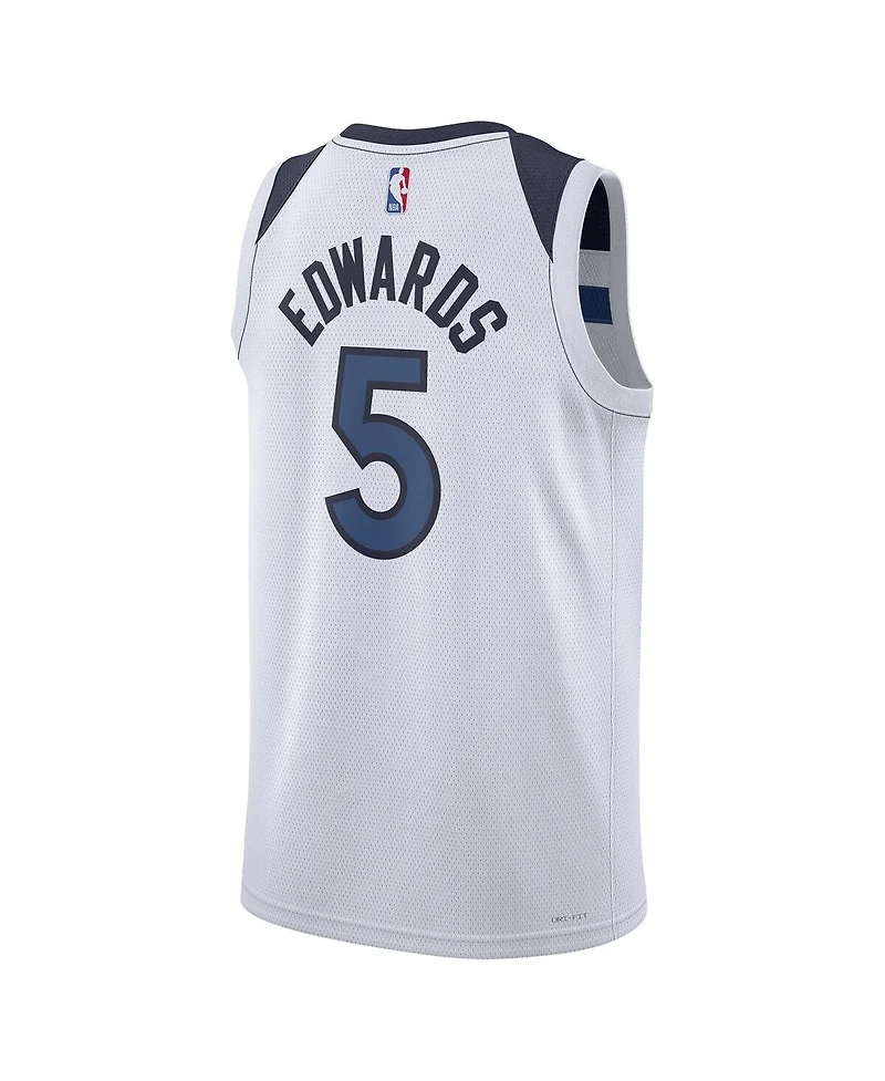 Men's and Women's Nike Anthony Edwards White Minnesota Timberwolves Swingman Jersey - Association Edition