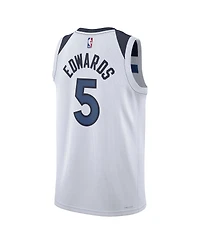 Men's and Women's Nike Anthony Edwards White Minnesota Timberwolves Swingman Jersey - Association Edition
