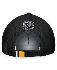 Men's Fanatics Gray, Black Pittsburgh Penguins Authentic Pro Home Ice Trucker Adjustable Hat