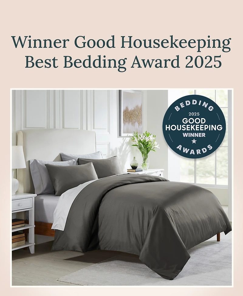 Luxury 3-Piece Duvet Cover Set - 400 Thread Count 100% Cotton Sateen