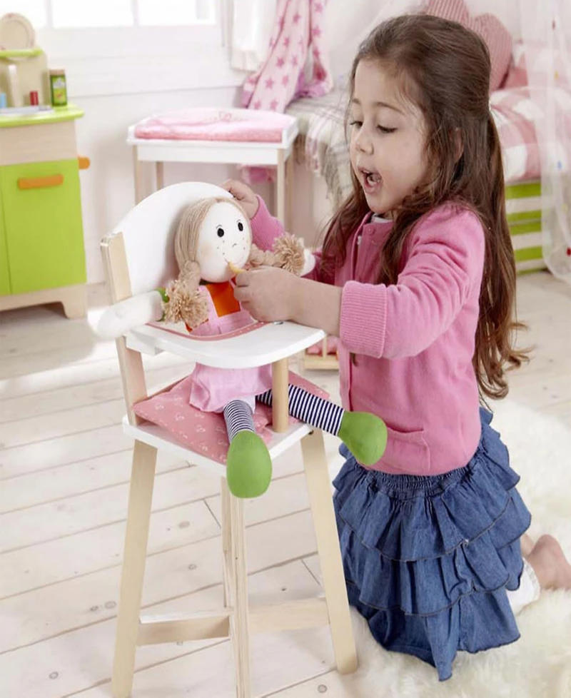 Hape Baby Doll Pink Hearts Highchair